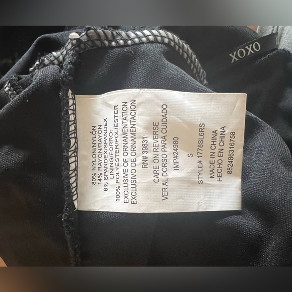 Xoxo y2k vintage black lace open front mandarin collar ruched tank top - Picture 7 of 8